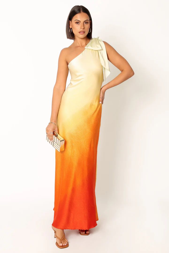 Glow One Shoulder Midi Dress - Sunset | Petal & Pup (US)