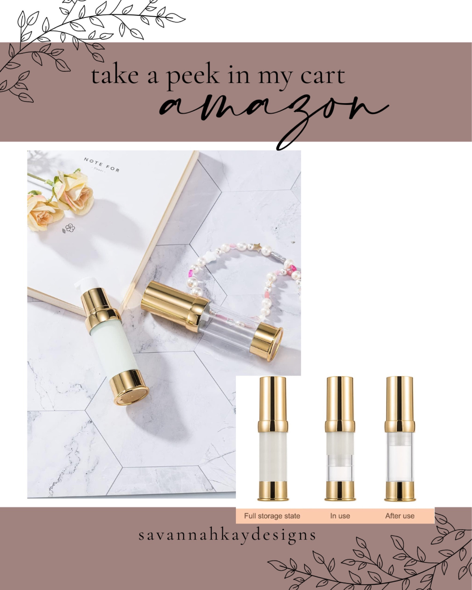 Traveling and using the prepackaged beauty items is a thing of the past with these cute bottles! Airless and pump plus the ability to refill it make them an easy decision to pack! #travel #beauty #containers #amazon 

#LTKtravel #LTKsalealert #LTKunder50