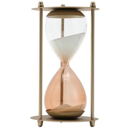 Home Decor Collection Sterling & Noble Gold Metal Hourglass Tabletop Timer | Walmart (US)