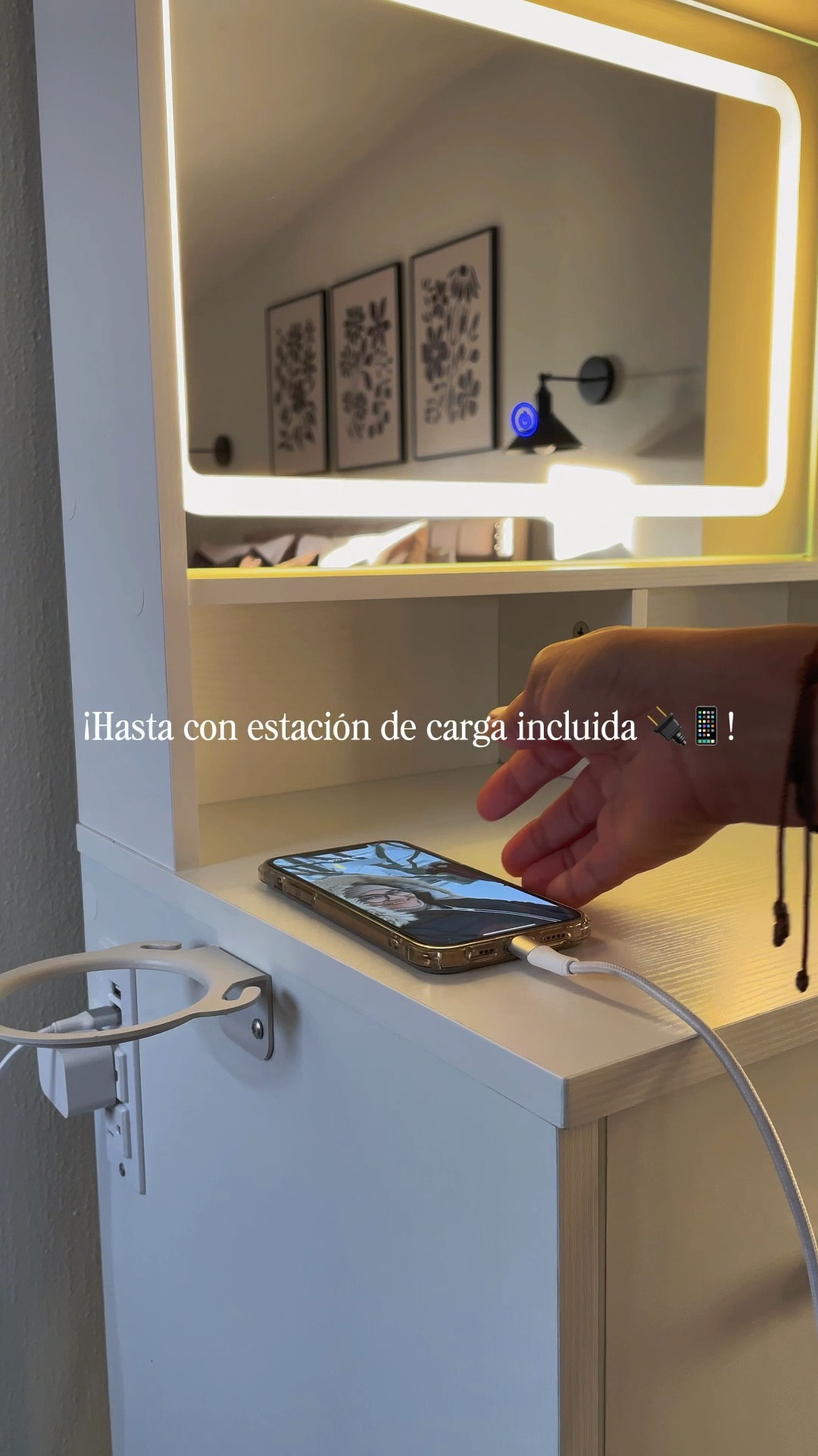 Modern Vanity with Lighted Mirror and Storage #vanity #bedroom 

#LTKBeauty #LTKHome