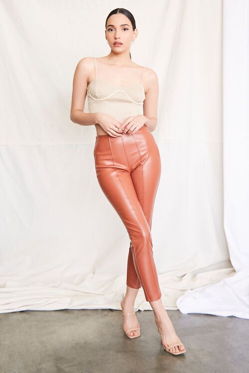 Faux Leather Ankle Pants | Forever 21 (US)
