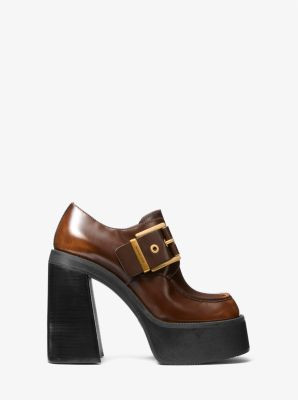 Colby Burnished Leather Platform Loafer | Michael Kors US