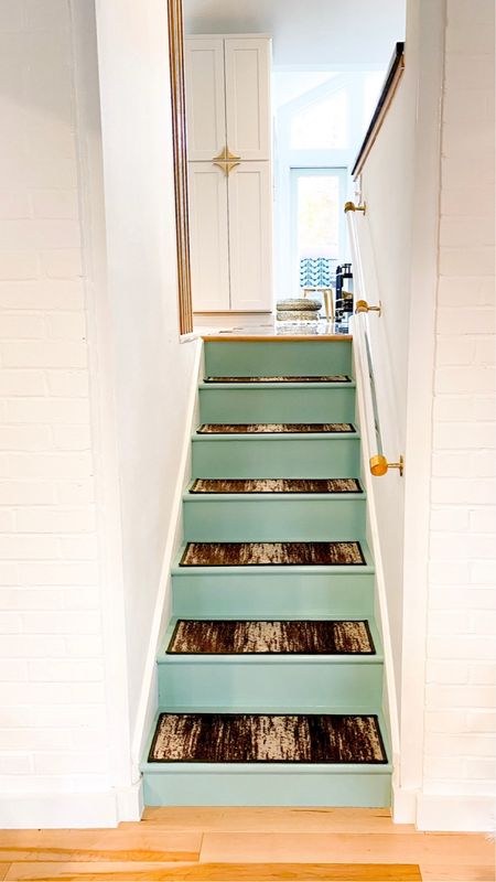 ✨Have a back staircase that could use a little pop!? 

🤍Paint it! 

✨Then throw on some carpet stair treads in a fun pattern et viola! 

🤍I’ve had these treads on for over a year now and they are holding up so well with 2 kiddos & a dog! 

✨Super affordable, Easy to install, & easy to Vacuum = #momwin 

I linked similar products my treads in black are sold out - they also come in blue & grey 

Paint - Behr Ultra Scuff Defense - in a color match SW Hazel 

#LTKunder100 #LTKhome #LTKfamily