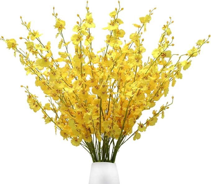 Nubry 12pcs Artificial Orchids Flowers Fake Silk Dancing Lady Orchid Faux Long Stem Flowers in Bu... | Amazon (US)
