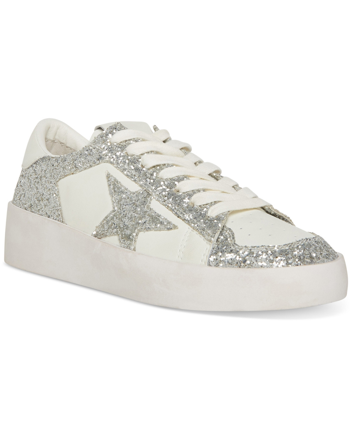 Steve Madden Women's Perona Distressed Lace-Up Star Sneakers | Macys (US)
