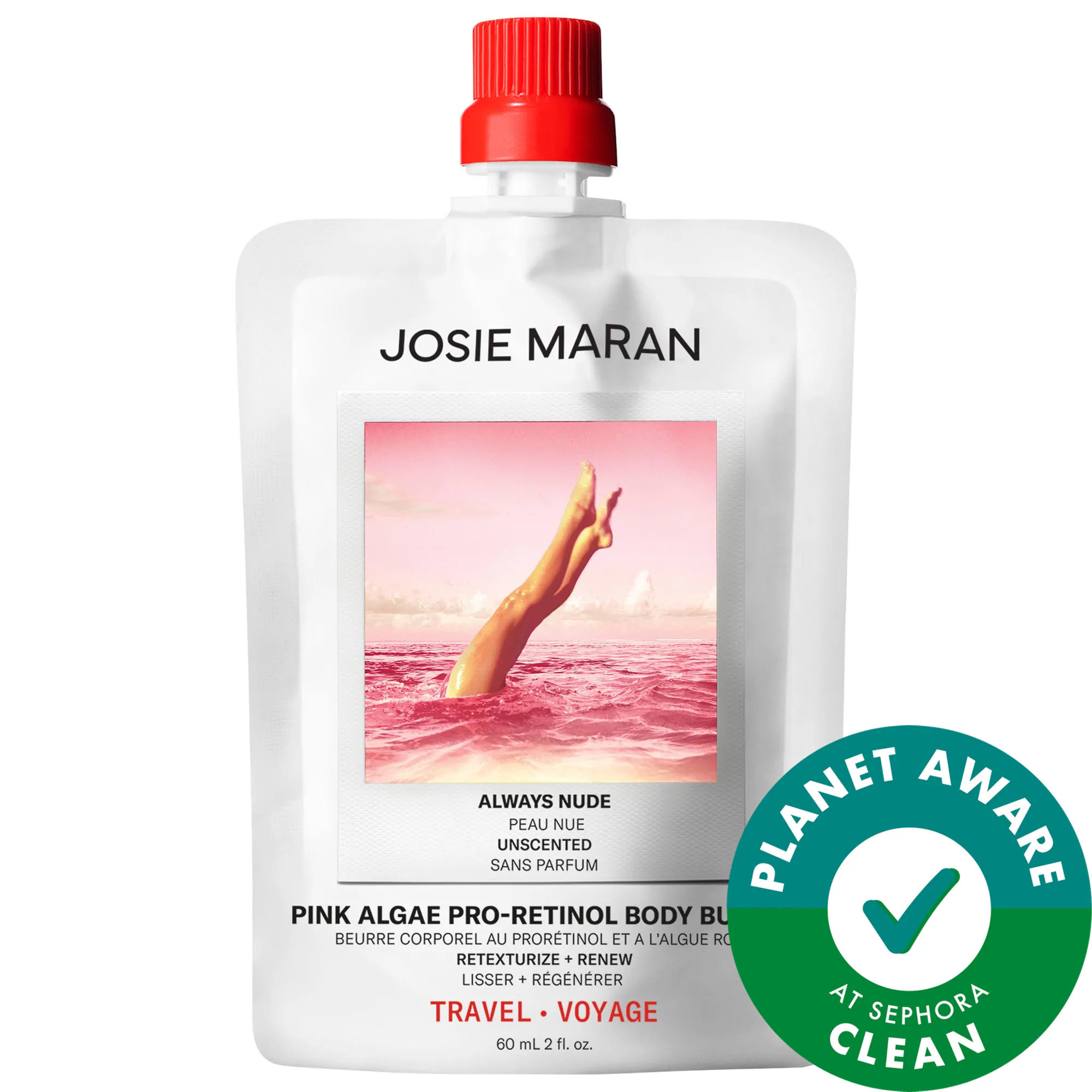 JOSIE MARAN Pink Algae Pro-Retinol Body Butter for Anti-Aging and KP 2 fl. oz./60 mL | Sephora (US)
