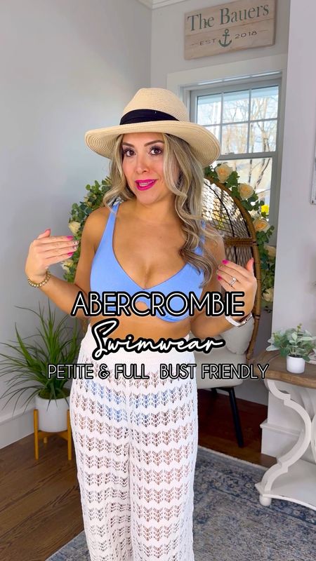 Abercrombie swimwear for fuller busted & petite ladies! I’m a size 34DD and the high apex swimsuit top in medium fits perfectly! Multiple colors & prints available. Also, be sure to order a pair of their petite friendly crochet cover up pants!

#LTKSpringSale #LTKswim #LTKtravel