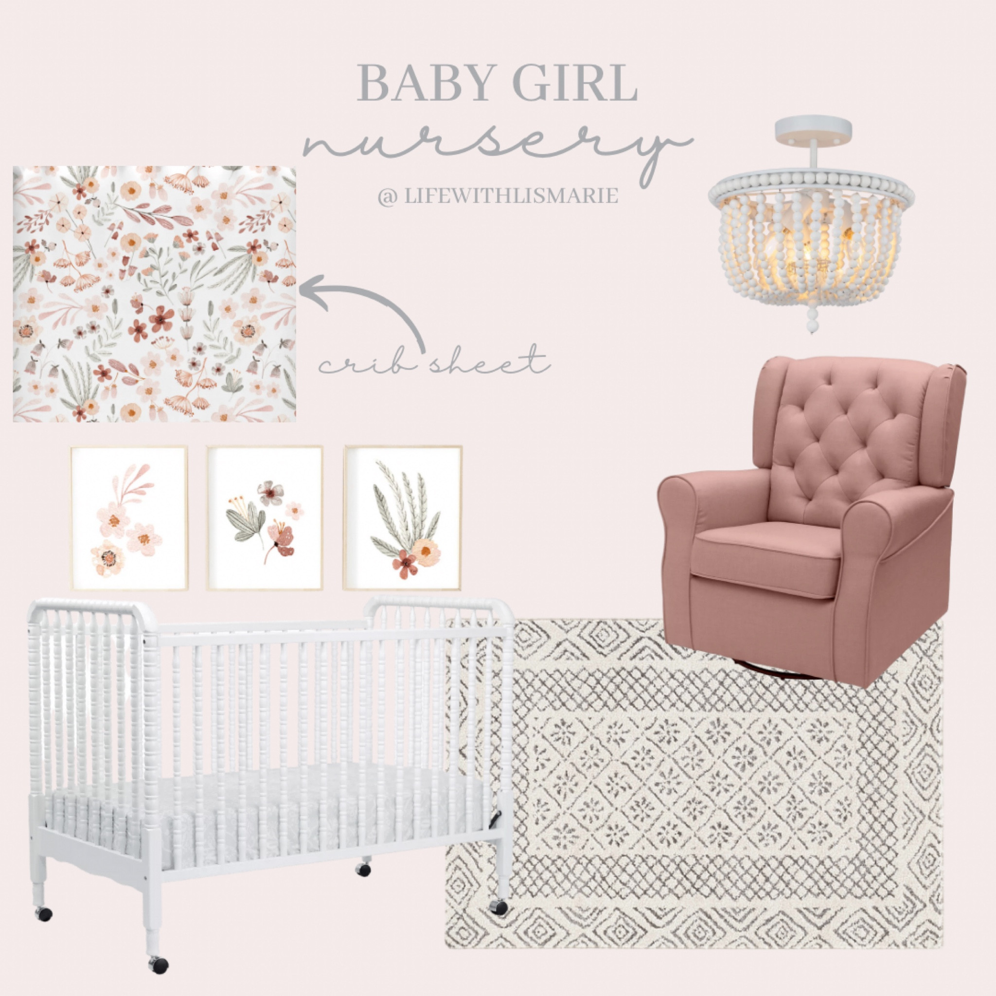 Baby girl nursery inspo 💕 

#LTKhome #LTKbump #LTKbaby