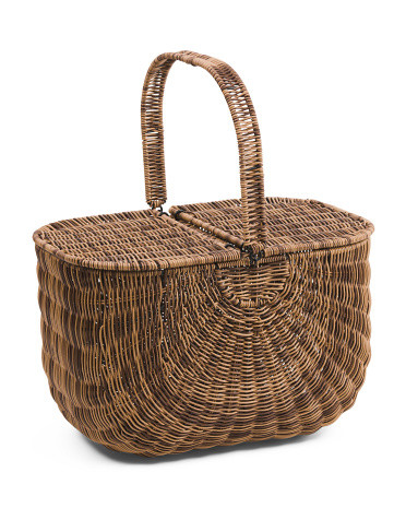 Resin Rectangle Picnic Basket | TJ Maxx