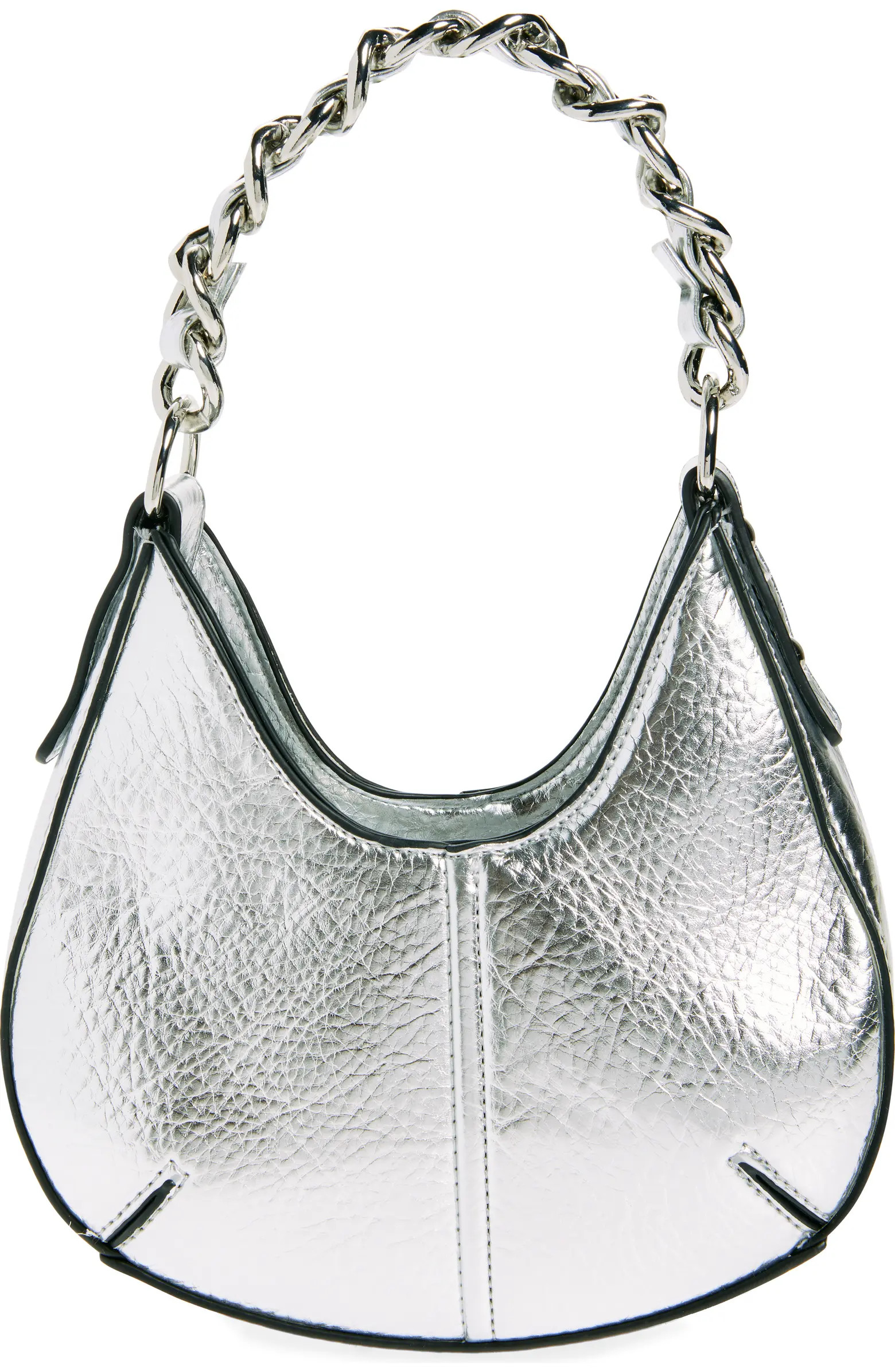 Gerry Structured Metallic Faux Leather Shoulder Grab Bag | Nordstrom