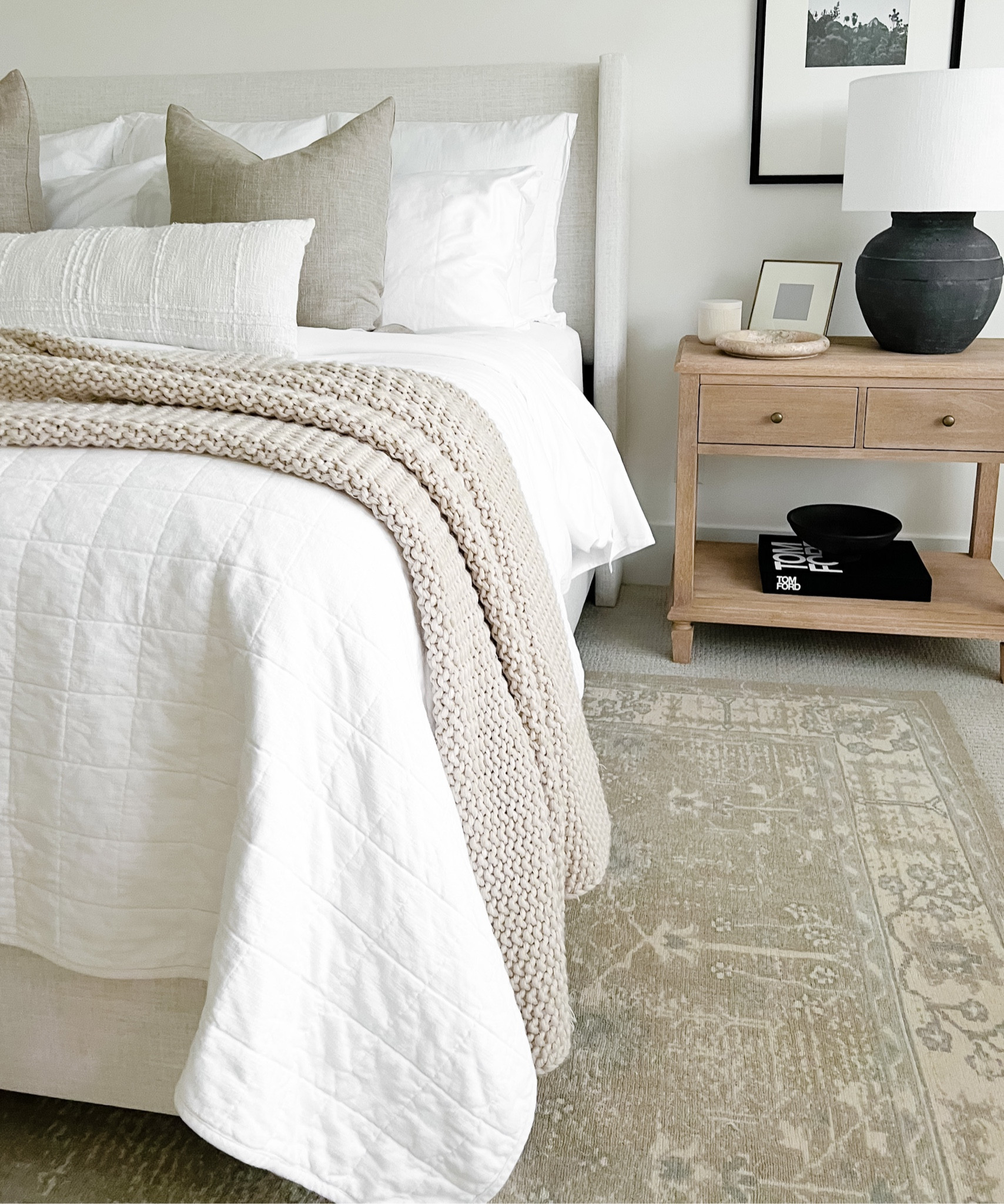 Bedroom, wayfair, uphokstered bed, pottery barn, nightstand 

#LTKhome #LTKSeasonal #LTKsalealert