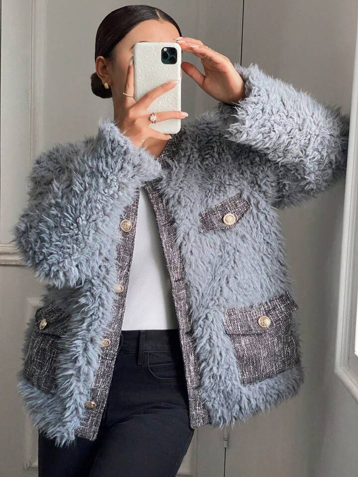 SHEIN Frenchy Women Fluffy Coats | SHEIN