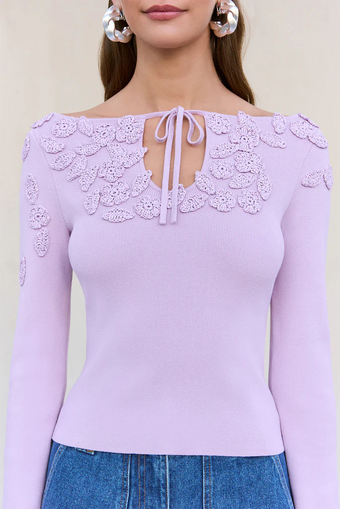 LIVIE KNIT TOP - SWEET PEA | Cult Gaia - US