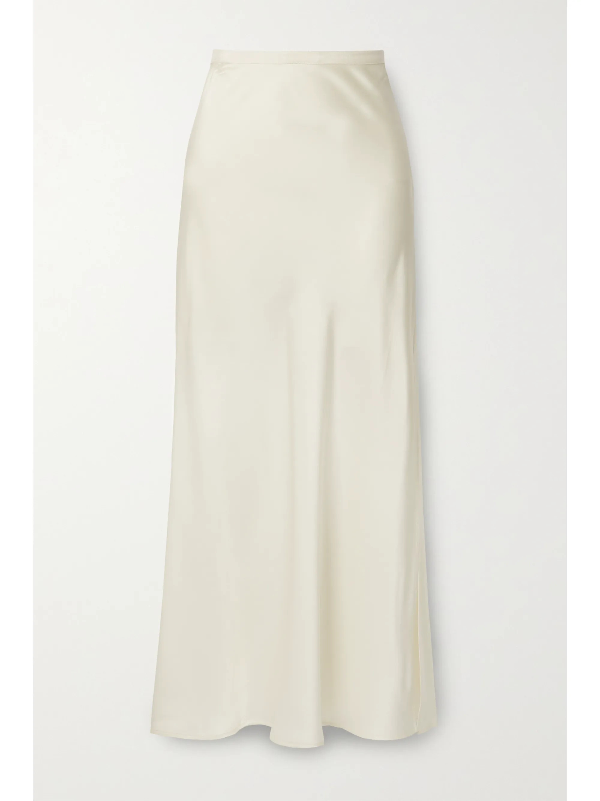 Ivory Noel grosgrain-trimmed silk-satin skirt | Anine Bing | NET-A-PORTER | NET-A-PORTER (US)