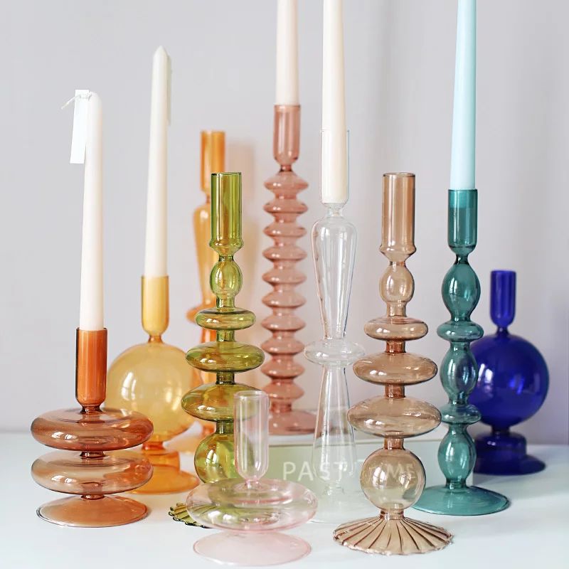 Mairbeon Candle Holder Artist Style Handmade Vase Exquisite Romantic Glass Candlestick Wedding Bi... | Walmart (US)