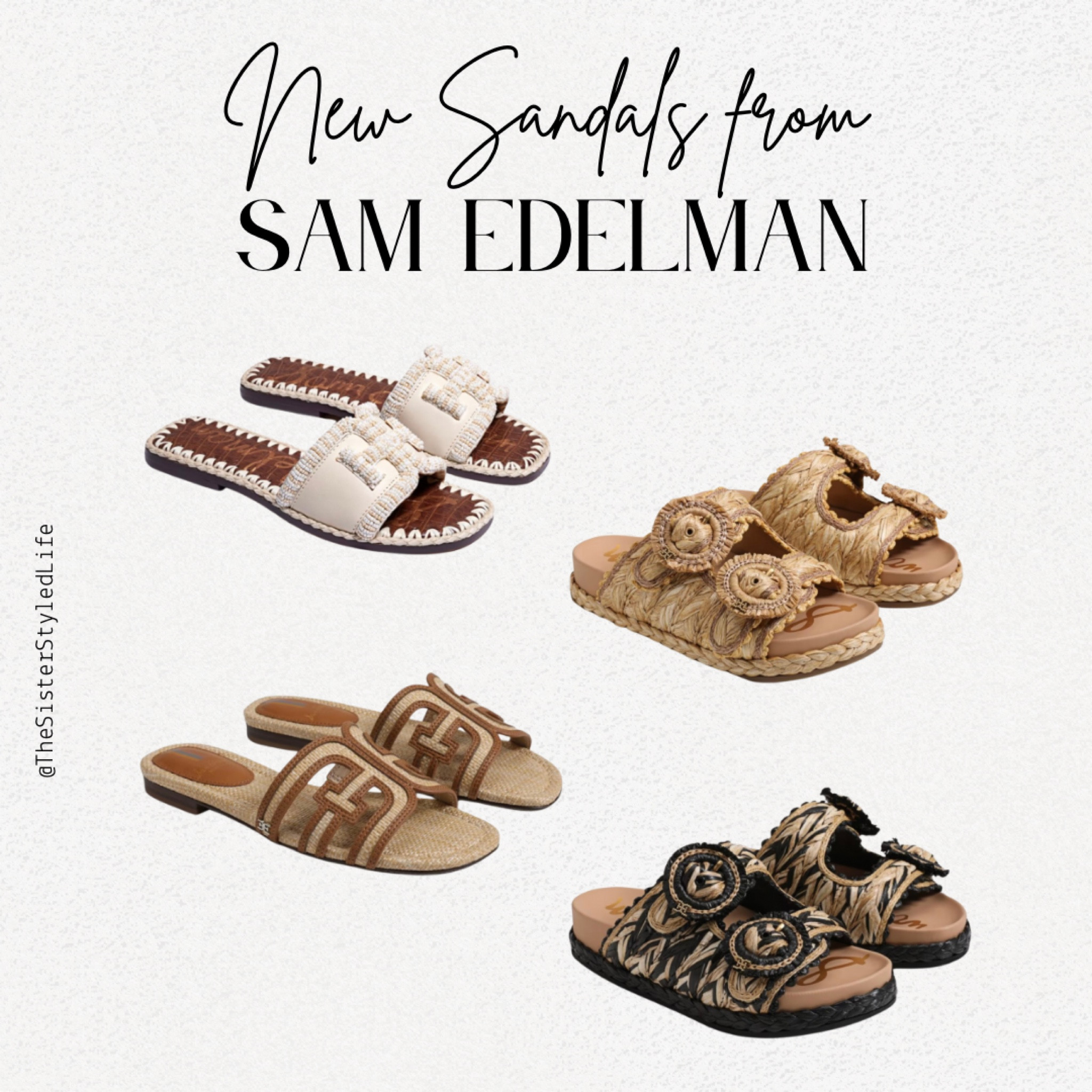 Sandal Inspo from Sam Edelman!
Raffia, slides, flat, shoes, summer, spring, dressy, comfort, natural, neutral

#LTKSeasonal #LTKtravel #LTKshoecrush
