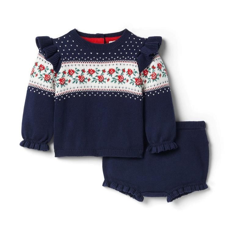 Baby Rose Fair Isle Matching Set | Janie and Jack