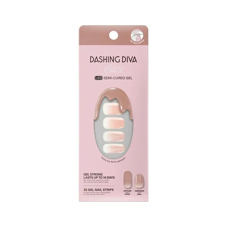 Dashing Diva Glaze Semi-Cured Gel Nails Velvet Blush 32 Count | Walmart (US)