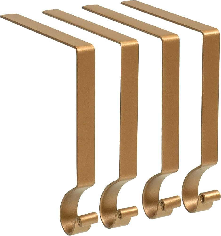 Red Co. 6” Long Decorative Metal Christmas Stocking Holders, Set of 4 in Bronze Finish, Each Ho... | Amazon (US)