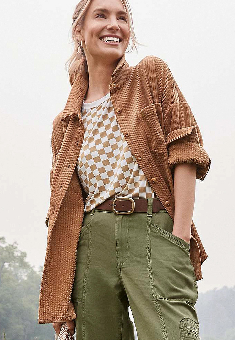 Brown Corduroy Shacket | Maurices