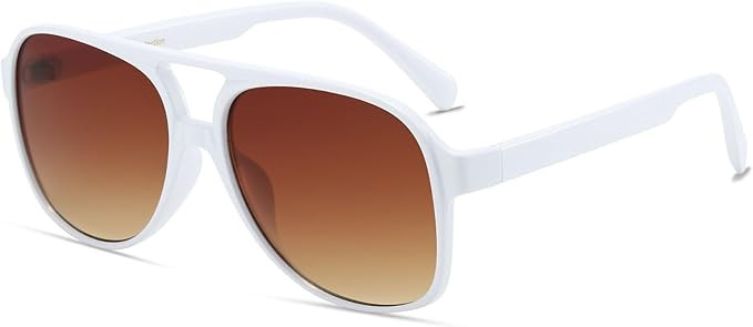 Freckles Mark Vintage Retro 70s Sunglasses for Women Men Classic Large Square Aviator Trendy Glas... | Amazon (US)