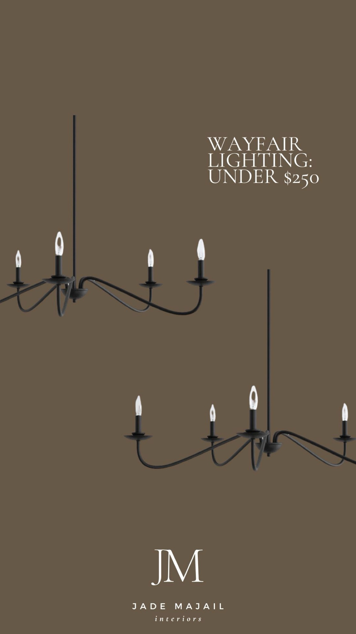 Wayfair Chandlier under $250!

This black transitional style chandlier is perfect 😍

#LTKFamily #LTKHome