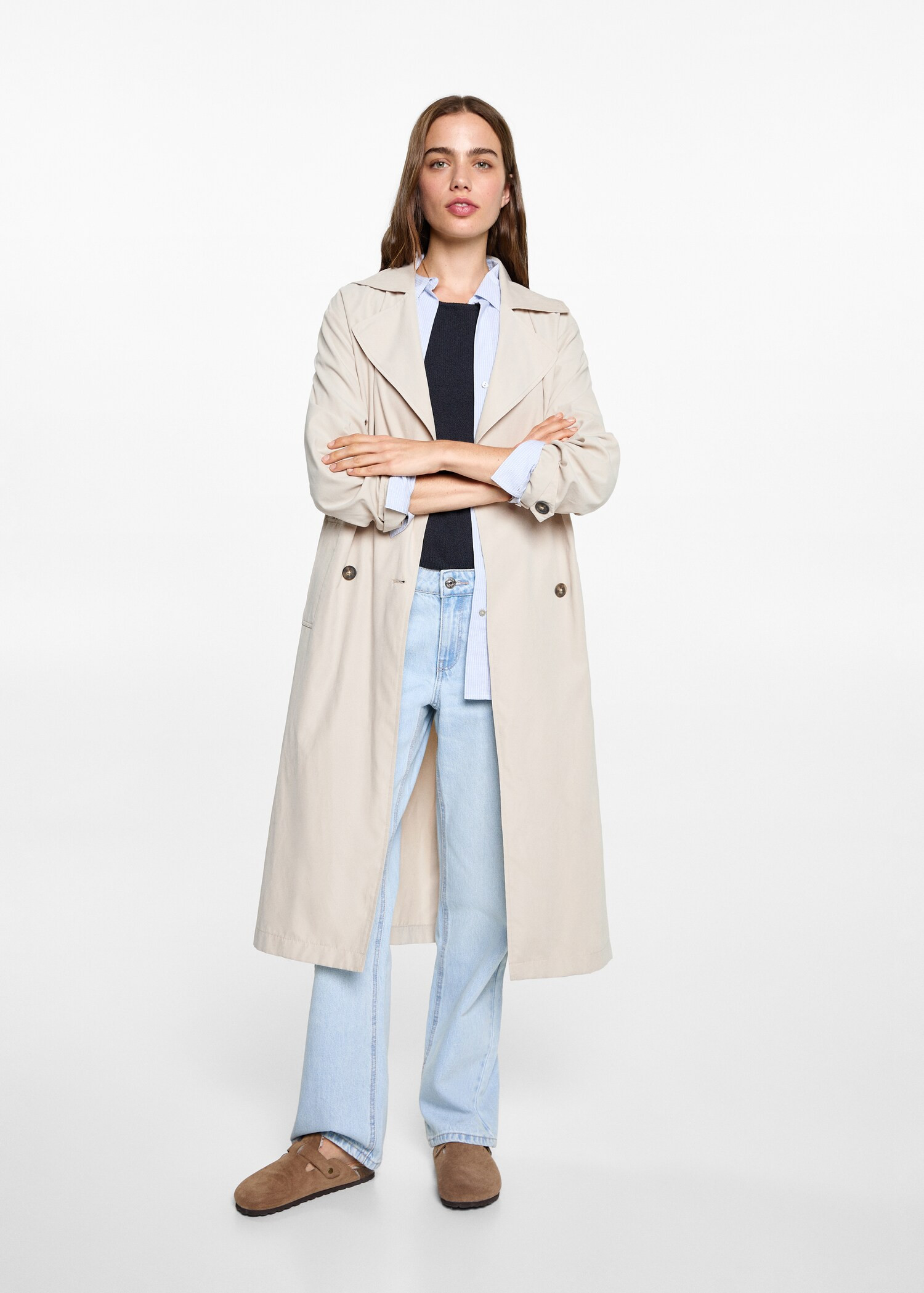 Belt flowy trench - Teen | MANGO USA | Mango (US/MX/AU)