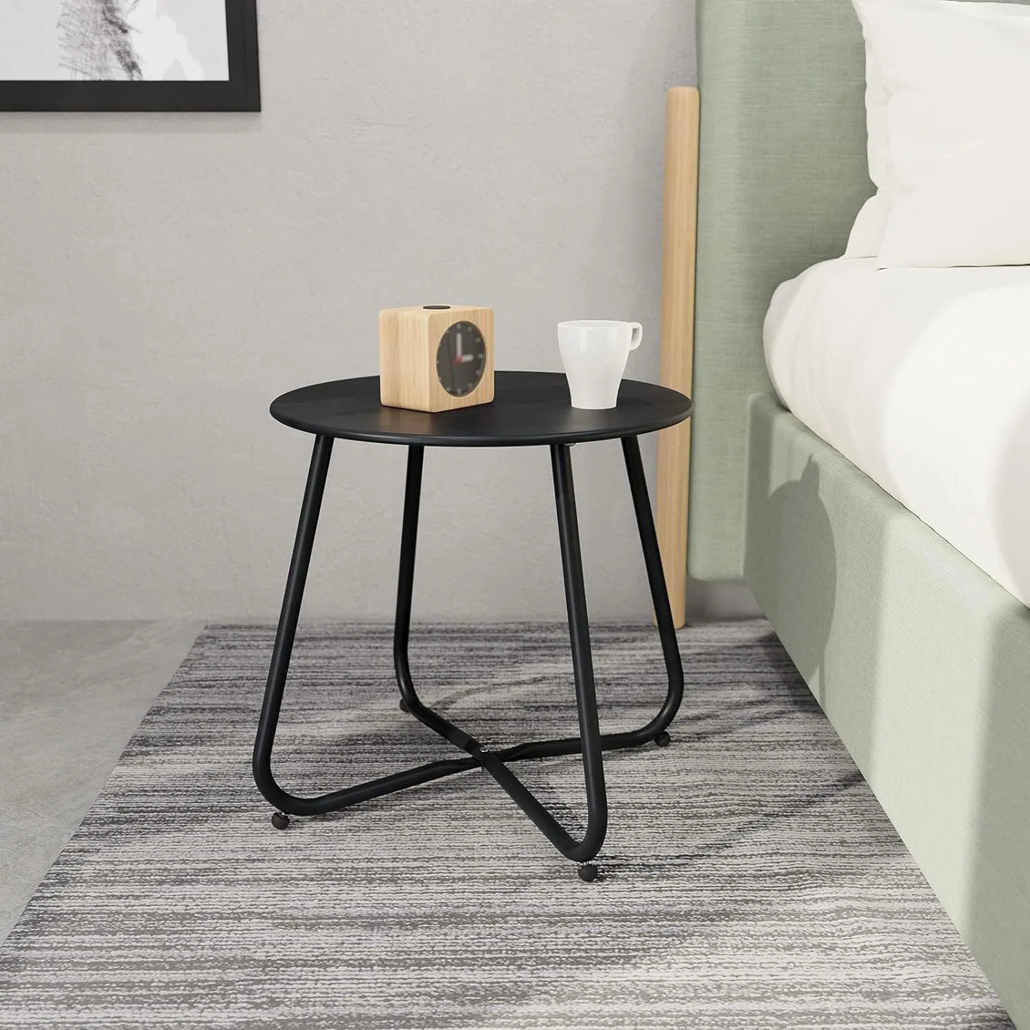 Olilawn Round 17.75" TrayTop End Table, Side Table Patio Tables, suitable for gardens, balconies,... | Wayfair North America