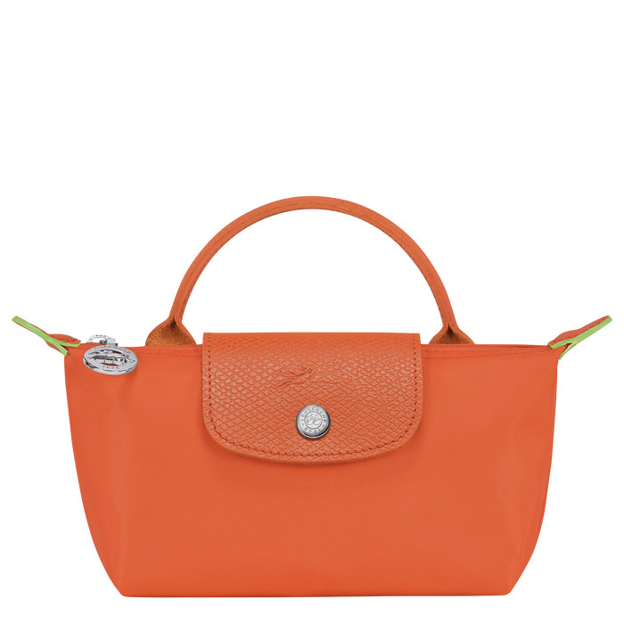 Pouch with handle Le Pliage Green Carot (34175919P69) | Longchamp US | Longchamp