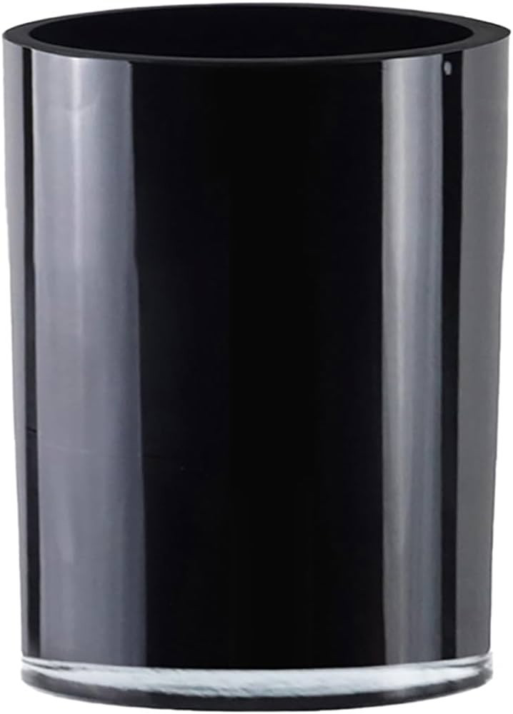 CYS Excel Black Glass Cylinder Vase (H:8" D:6") | Multiple Size Choices Glass Flower Vase Centerp... | Amazon (US)