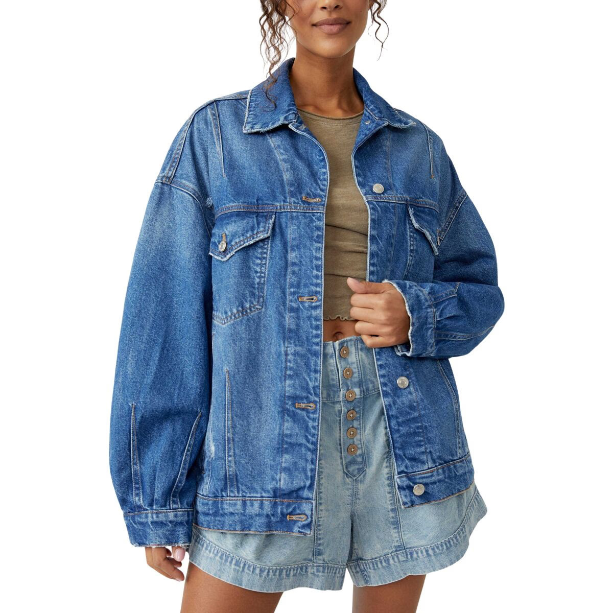 Free People All In Denim Jacket - Women's Touch The Sky XL | Backcountry