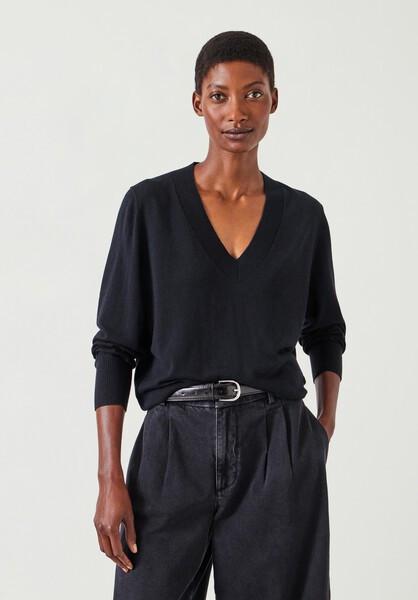 Lauren V Neck Wool Blend Jumper | Hush UK