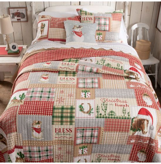 Cowboy Christmas Quilted Bedding Collection | Rod's Western Palace/ Country Grace