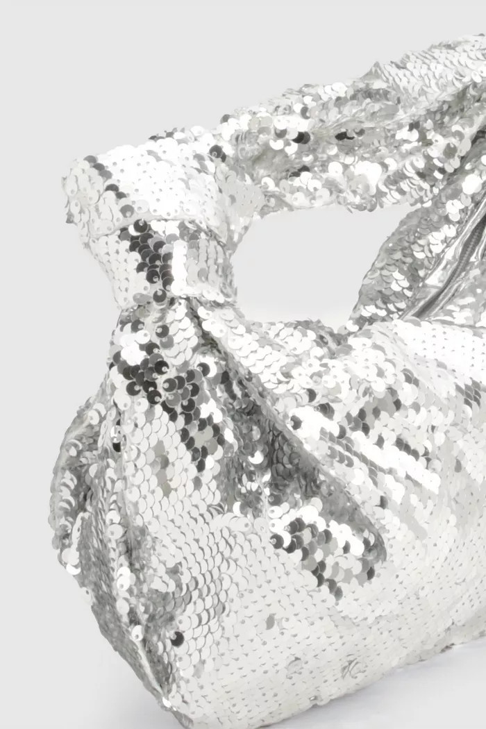 Sequin Knot Detail Grab Bag | Boohoo.com (UK & IE)