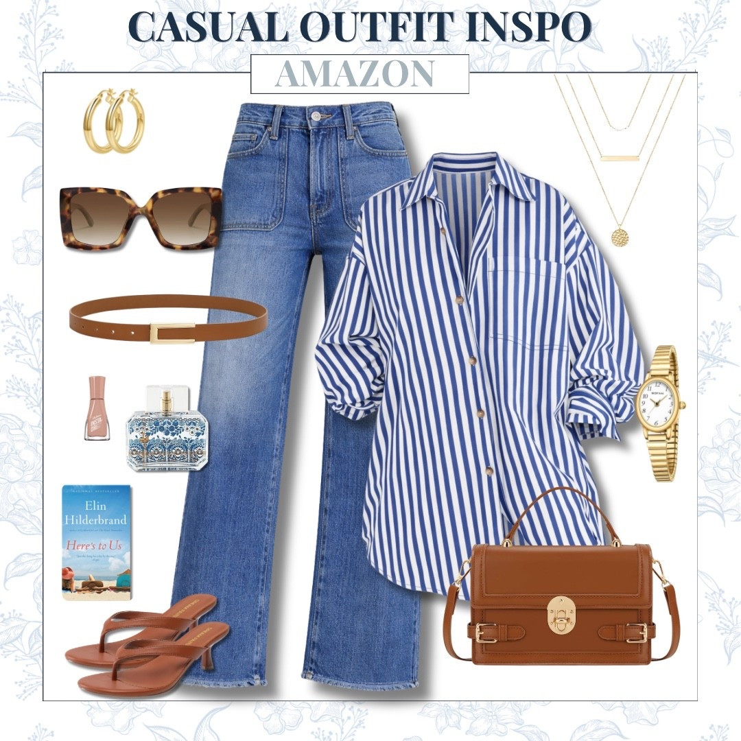 Casual Outfit Inspo
A relaxed denim outfit featuring a striped button down and wide leg jeans for a timeless everyday look. Finished with leather sandals, a structured handbag, and layered gold jewelry for effortless casual style that works for errands, travel days, or laid back weekends.


amazon casual outfit women, striped button down outfit women, wide leg jeans outfit women, casual chic denim outfit women, everyday spring outfit women, amazon fashion finds outfit, relaxed casual outfit women, classic denim outfit women, effortless style women outfit, neutral casual outfit women, everyday outfit inspiration women, womens casual fashion amazon, striped shirt outfit women, chic casual outfit ideas women, amazon clothing outfit women, relaxed denim outfit inspiration, casual weekend outfit women, simple chic outfit women, AudrieDollins

#LTKOver40 #LTKootd #LTKSeasonal