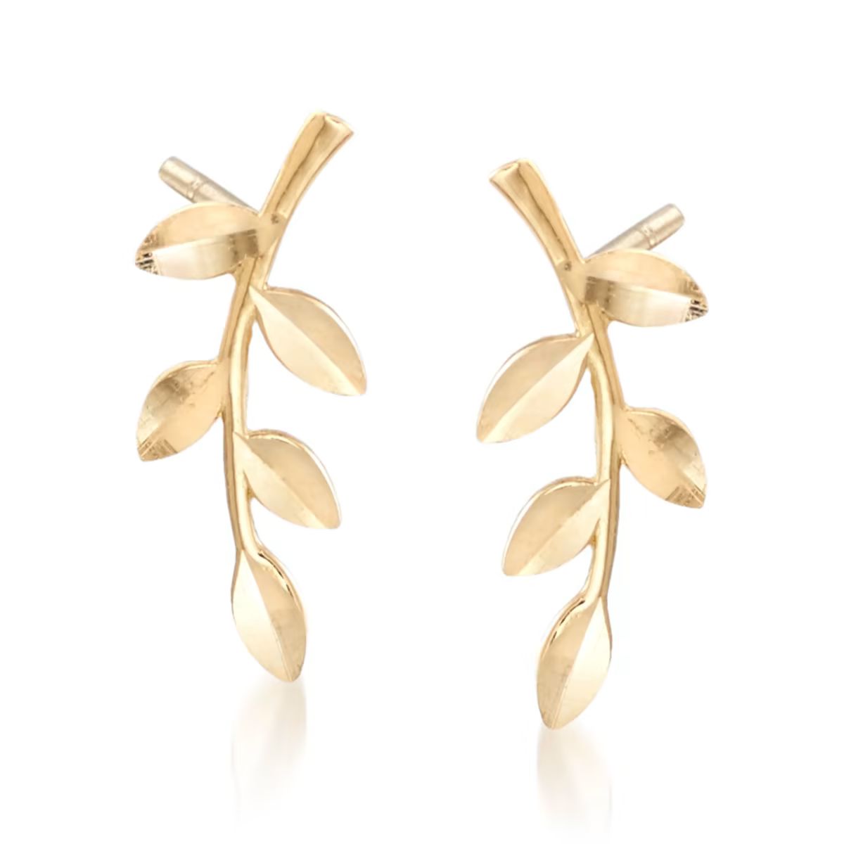 18kt Yellow Gold Branch Earrings | Ross-Simons