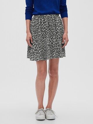 Animal Print Pleated Fit and Flare Skirt | Banana Republic Factory