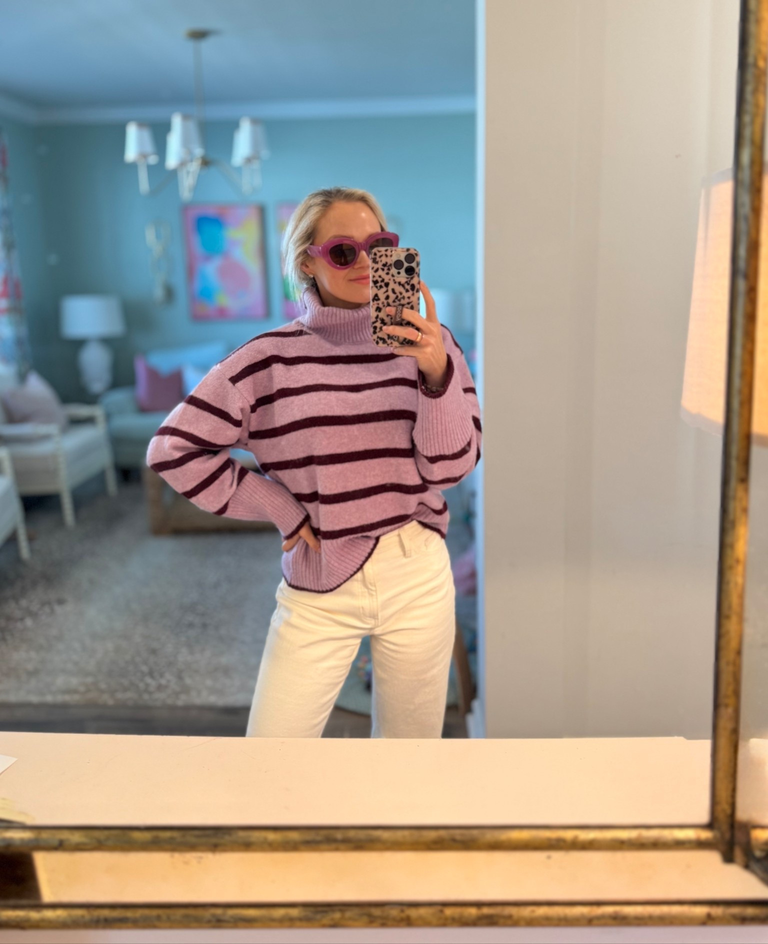 Sweater is oversized in the best way, wearing XS. You do not need to size up. 

Wearing a 25 in the jeans! Fit TTS

#LTKFindsUnder50 #LTKSeasonal #LTKStyleTip