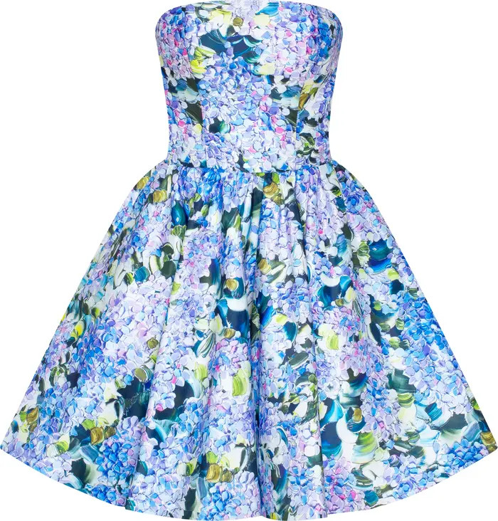Hydrangea Corset Mini Dress | Nordstrom