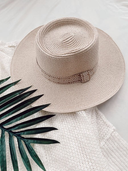 Beach Hair Boho Strap Straw Hat | She Is Boutique