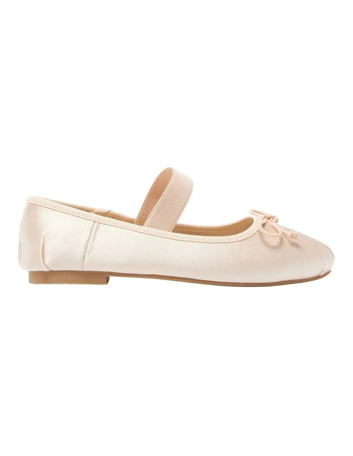 Rose Flat Ballet in Blush Satin | Myer