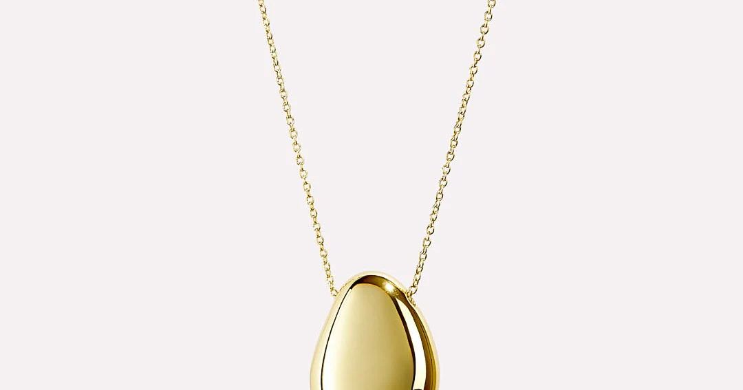 Gold Pendant Necklace - Pebble | Ana Luisa