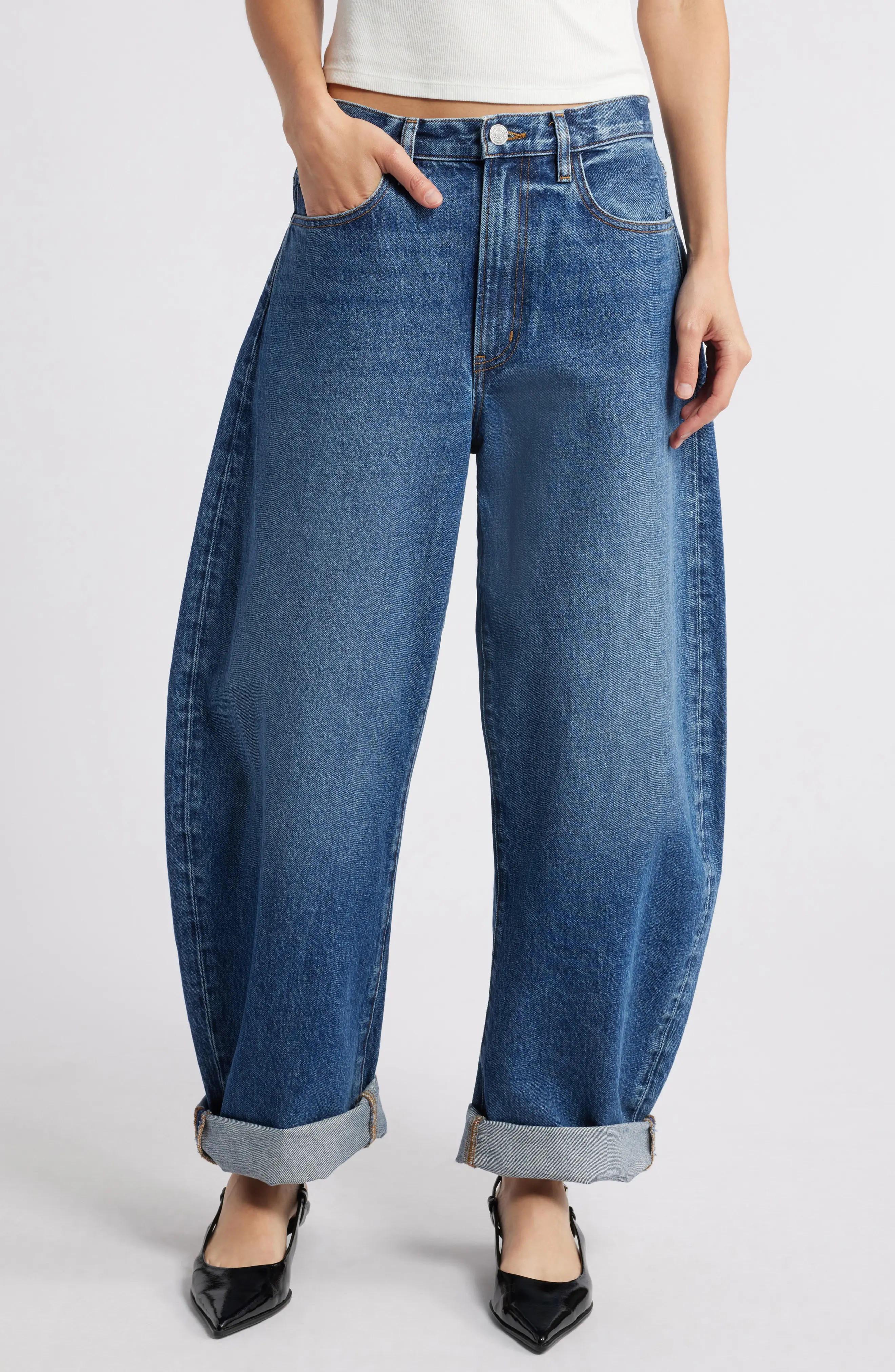 Bubble Nonstretch Baggy Jeans (Women) | Nordstrom | Nordstrom