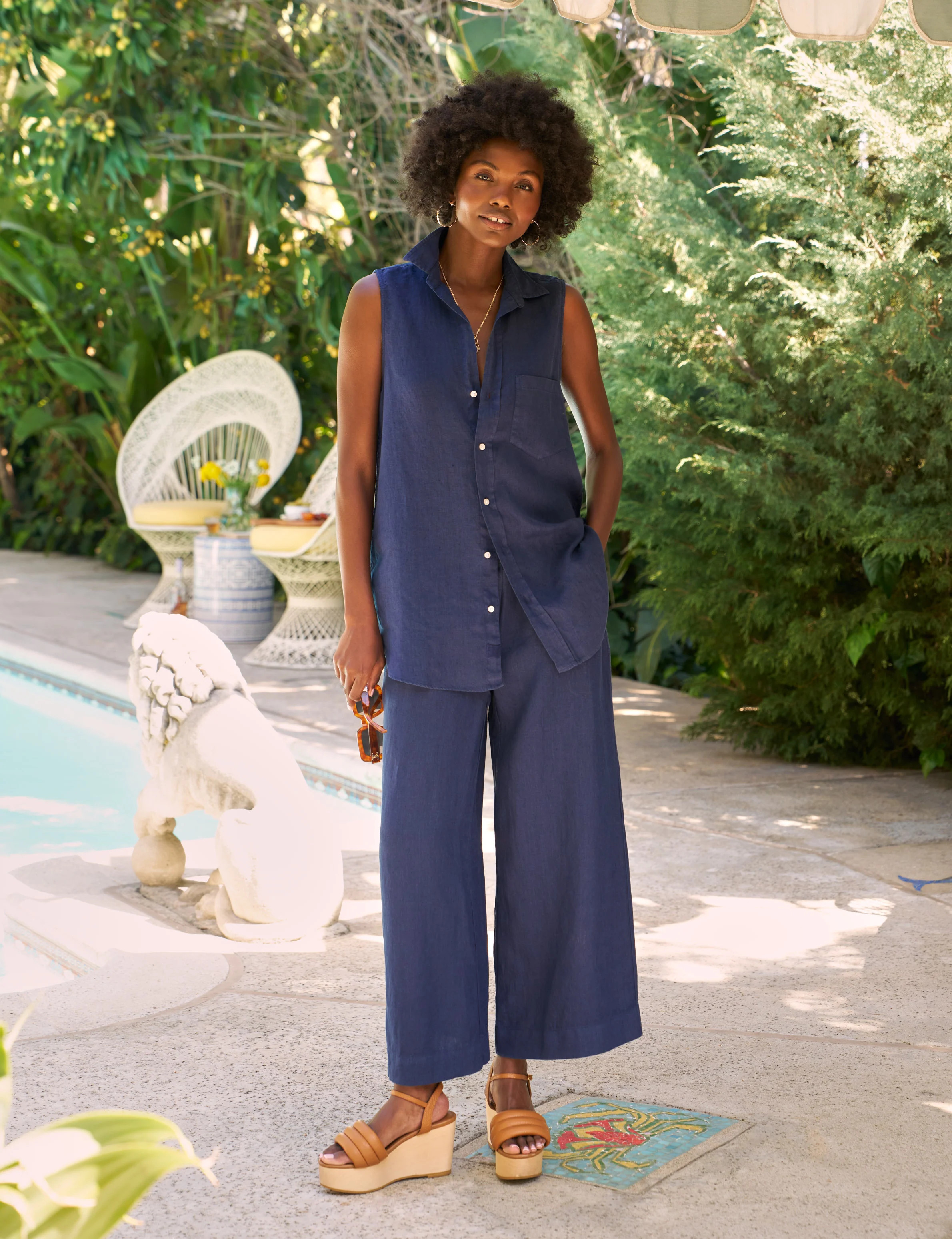 FLORENCE GETAWAY SET Navy | Frank & Eileen