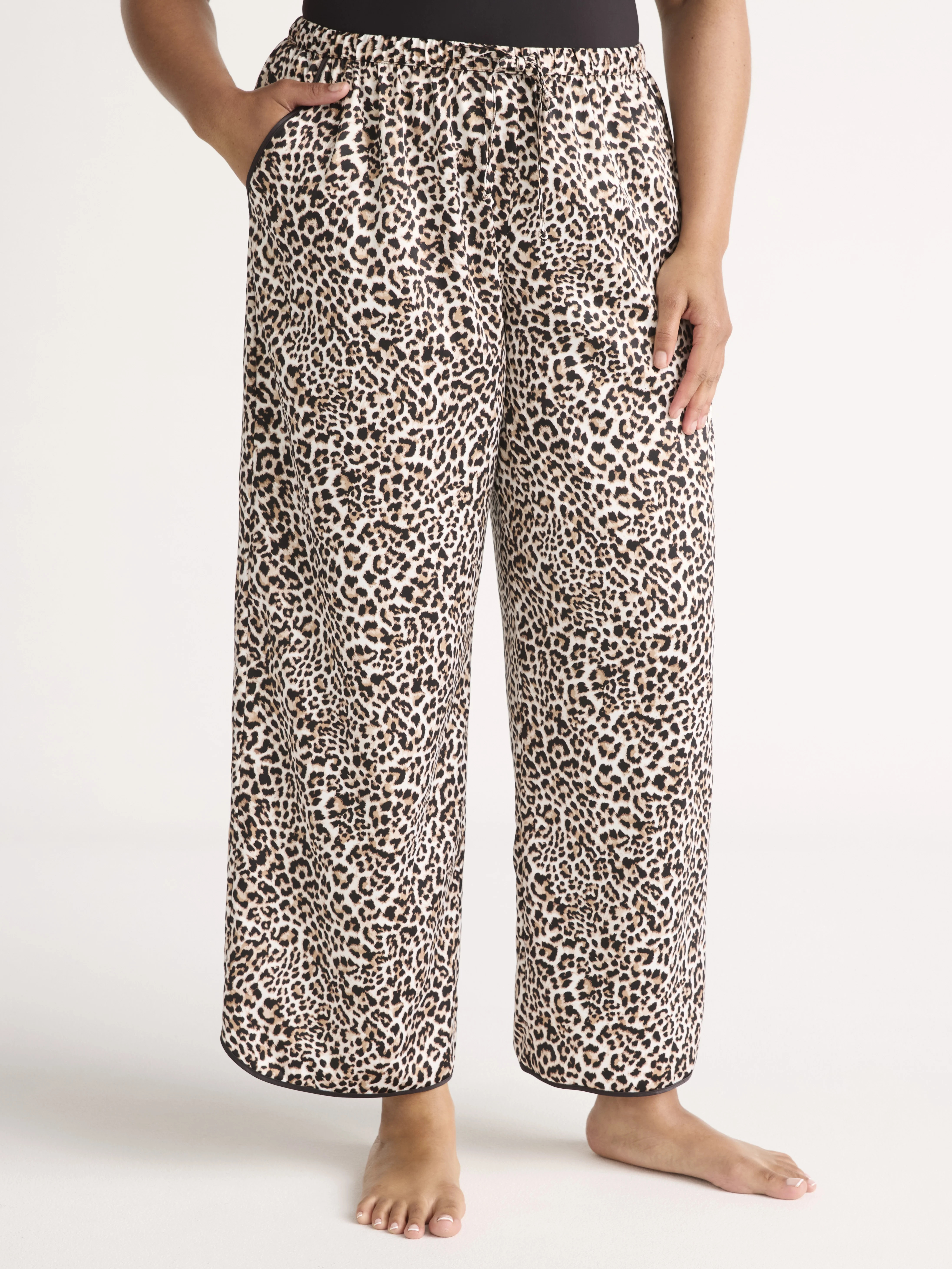 Joyspun Women’s Satin Pants, 28'' Inseam, Sizes XS-3X | Walmart (US)