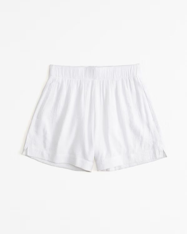 Women's Crinkle Textured Pull-On Short | Women's Bottoms | Abercrombie.com | Abercrombie & Fitch (US)