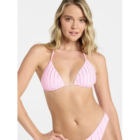 No Boundaries Faux Rhinestone Bikini Top Women’s XXS-XXL | Walmart (US)