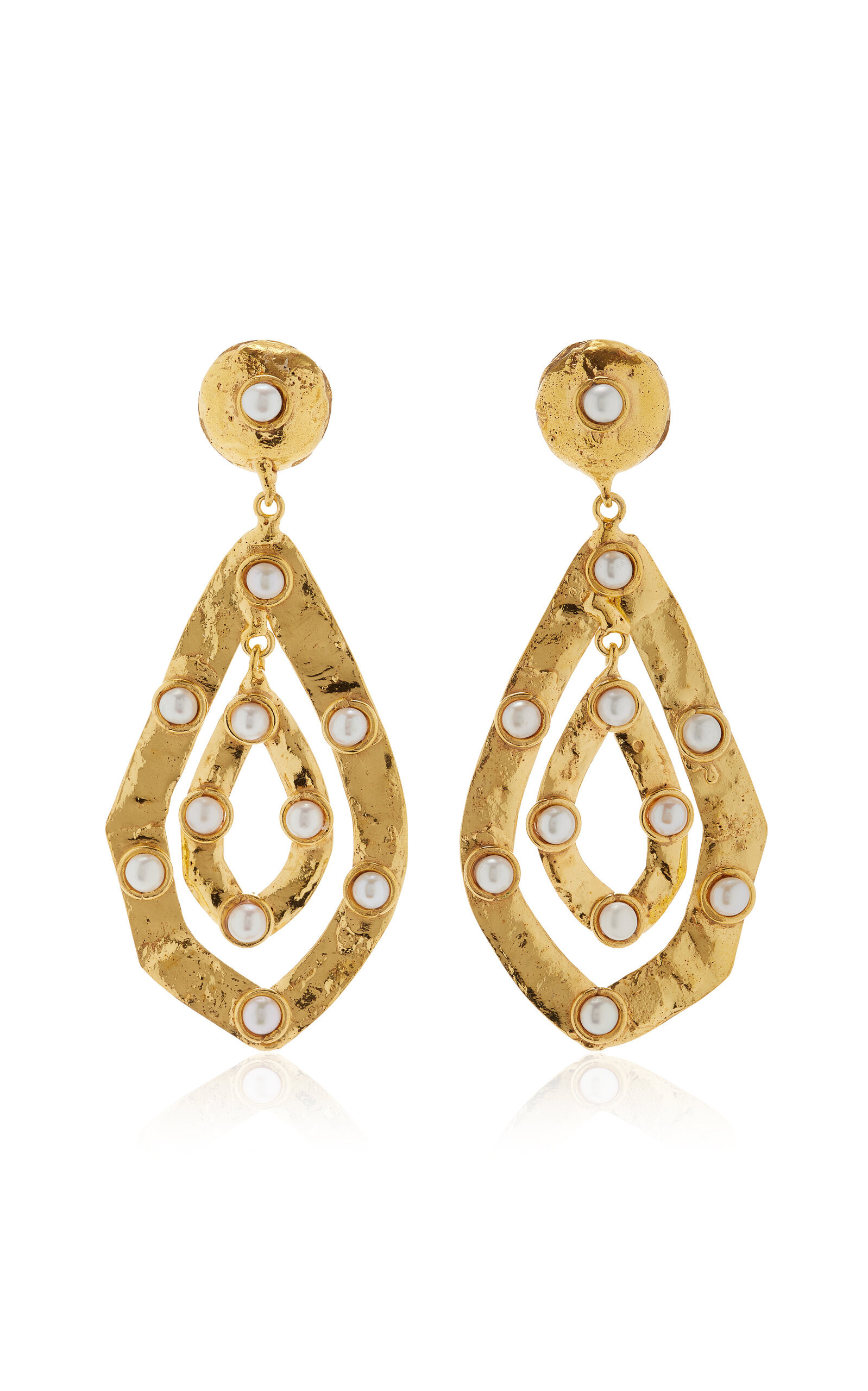 Sylvia Toledano - Ava 22K Gold-Plated Pearl Earrings - Gold - OS - Moda Operandi - Gifts For Her | Moda Operandi (Global)