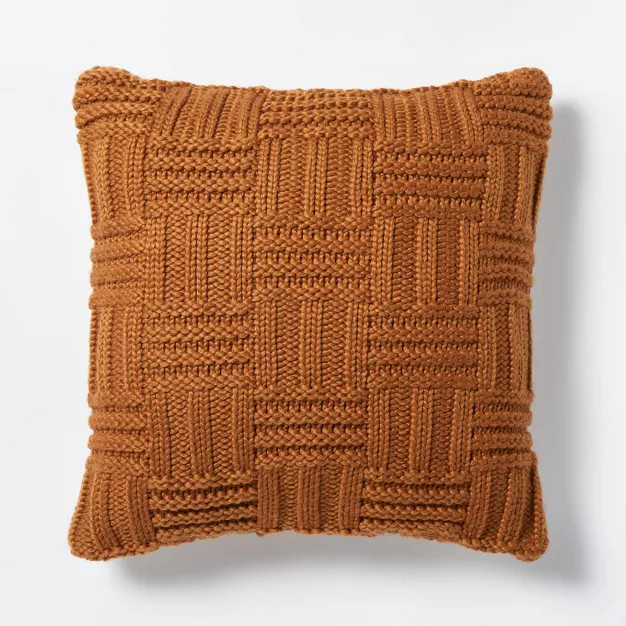 Basket Weave Knit Throw Pillow - Threshold™ designed with Studio McGee | Target