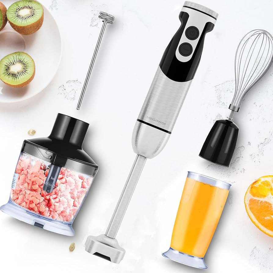 MegaWise Pro Titanium Reinforced 5-in-1 Immersion Hand Blender, Powerful Motor with 80% Sharper B... | Amazon (US)